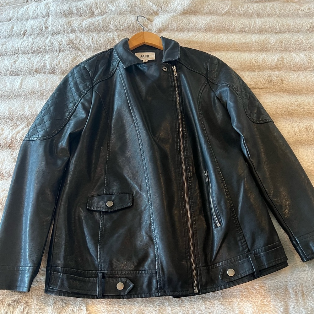 Jack by BB Dakota Black Faux Leather Jacket